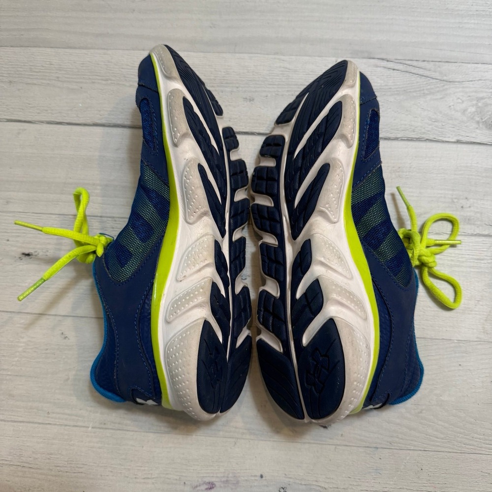 Under armour kids blue yellow athletic‎ running shoes big kids size 5 - Picture 4 of 11